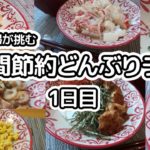 【1週間節約丼ランチ】ズボラ主婦が料理に挑む!@節約レシピ1日目