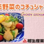 【簡単本格レシピ】鶏と彩野菜のコチュジャン炒め Chicken gochujang stir-fry 【ダッカルビのタレ】