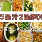 【作り置き】副菜5品と汁2品を作っていきます!!レシピ付き!