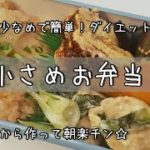 【お弁当動画☆８】たけのこご飯と鶏むね肉とチンゲン菜のマヨネーズ炒め【小さめお弁当】