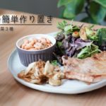 【作り置き】1時間で出来る簡単でおいしい作り置きレシピ｜ベジタリアン副菜３種｜味噌トンテキASMR