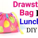 DIYオーサム 【入園・入学】お弁当袋の作り方＊ロック・ジグザグミシン不要！！Drawstring bag for Lunch Box Tutorial.＊