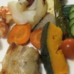 海老と豚バラ肉の野菜焼きの作り方教えます❤️シンプルにポン酢もいいけど。バルサミコマリネ(別動画)でイタリアン風にいただきました😋😋