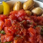 夏野菜のレシピ。カットトマトを使った南蛮漬け。