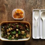 SUB【料理のvlog】#2 お弁当『れんこんとピーマンのカレーそぼろ』