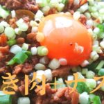 ひき肉とナスの丼　作り方 eggplant+Ground meatBowl