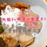 【アラサー無職のおひとりさまご飯】夏野菜豚丼・味噌汁・ポテトサラダ(簡単レシピ付き)〜porkbowl&miso soup&potato salad(recipe)〜