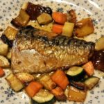 レノン流手抜きレシピ  鯖と野菜のオリーブオイル焼き
