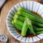 夏の副菜。オクラの柚子胡椒漬け
