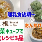 【離乳食】冷凍野菜キューブで離乳食レシピ３品ご紹介♪離乳食後期～