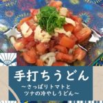 免疫力アップレシピ(その11)手打ちうどん~さっぱりトマトとツナの冷やしうどん~