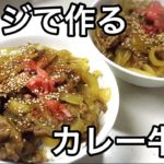 レンジで簡単!!カレー牛丼 Curry beef bowl Microwave recipe