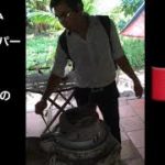 ベトナムのライスペーパーや麺の作り方のデモ