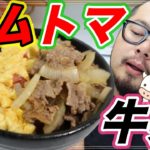 【めんつゆだけ】映える牛丼！かわいい牛丼！オムトマ牛丼！