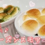 簡単マシュマロスイーツ♪フローズンスモア/抹茶&バニラ