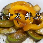 青ナスレシピ 青ナス丼ぶりの作り方 Blue eggplant recipe How to make blue eggplant bowl