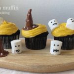 「ハロウィンスイーツ」カボチャのマフィン作り方 「魔女の帽子・おばけマシュマロ」Pumpkin muffin 호박 머핀
