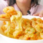 エビチーズガリバタ丼食べる shrimp[Eating Sounds 咀嚼音 Mukbang]