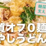 〈糖質オフ0麺〉冷やしうどん・糖尿病夫を支える家族【糖質オフ えつスタイル】