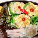 【お弁当作り】崎陽軒の焼売とハムエッグピーマン弁当 野菜など食材10種類