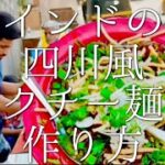 インドの四川風パクチー麺の作り方 / Veg noodle