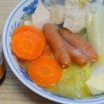 【簡単レシピ】　特売の鶏むね肉とウインナーがメインの「水炊き」