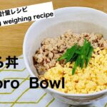 調味料g計量レシピ//Seasoning g weighing recipe 【 そぼろ丼 //Soboro Bowl 】