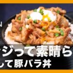 レンジって素晴らしい『チンして豚バラ丼 』の作り方【男飯】