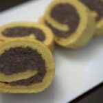 『あんこロールケーキ』 小麦粉なし オイルなし グルテンフリー 米粉 小豆 スイーツ 和菓子 オーブントースター レシピ