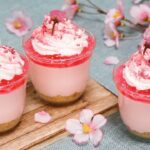 【春スイーツ】桜レアチーズケーキカップ | 作り方 | Sakura(Cherry Blossoms) no bake cheesecake recipe