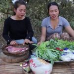 妹と一緒に野菜レシピで豚スープを調理する-調理スキル