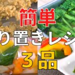 【作り置き】便利な常備おかず3品の作り方 簡単レシピ