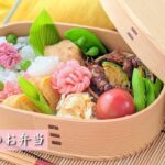 曲げわっぱ弁当おしゃれな詰め方コツ。春のお弁当まげわっぱ大根の飾り切りレシピ