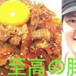 [至高の豚丼の作り方]美味しく作る秘訣は、ラード、火入れ、玉葱をきつね色に炒める