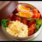 【お弁当作り】鶏胸肉でヘルシー!3品おかずのチキン南蛮丼弁当【アフレコ】