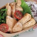 [お弁当作り]  の簡単な鶏むね肉の生姜焼き弁当.HD