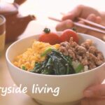 SUB│暮らしのvlog│朝ごはん 和食 簡単レシピ│三色丼の作り方│作り置きレシピ│朝食│ミモザを植える│Breakfast│Japanese food recipes│asmr