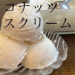 【卵白消費】口溶け滑らかなココナッツアイスクリームの作り方／How to make Coconut ice cream.