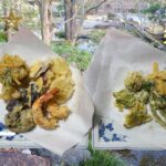 山菜の天ぷら　作り方　レシピ　簡単 　山菜で天ぷら　野菜とエビで綺麗に美味しく　家庭料理の作り方　レビュー　チュートリアル　美味しい　人気　家庭料理　料理　[料理レシピ]