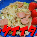 【簡単レシピ】   残り物の野菜と魚肉ハンバーグで作る「野菜炒め」