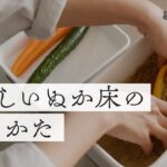 【わが家の美味しさ『ぬか漬け』づくり】簡単に美味しく仕上がるレシピとコツ|初夏の手しごと|キナリノ暮らしの動画