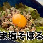 うま塩【そぼろ丼】たまごのせ 時短で簡単料理動画