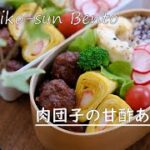 【お弁当vlog】ボリュームたっぷり肉団子の甘酢あん弁当 / カニカマ入り卵焼き / bento / Japanese lunch box