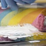 【製造風景】レインボーロールケーキの作り方 / How to make the Rainbow RollCake