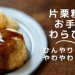 片栗粉で簡単わらび餅の作り方/半分はあんこ入り/嬉しい黒蜜がけ/料理Vlog