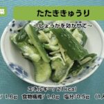 【レシピ副菜】たたききゅうり〜しょうがを効かせて〜