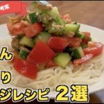 【梅雨明け夏本番】そうめん×きゅうりアレンジレシピ2選 トマトやオクラなどの夏野菜で素麺を食べよう!ジップロックを使った作り方も!?ソーメンを茹でるコツも教えます☆