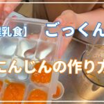 【離乳食】はじめてのお野菜編ニンジンの作り方【ごっくん期】