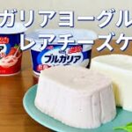 ブルガリアヨーグルトレアチーズケーキの作り方🍓簡単!材料少ないお菓子作りレシピ