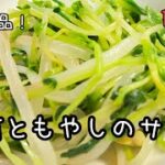 豆苗ともやしの簡単サラダの野菜のレシピ。お財布にも優しい節約料理。10分程度でできるので、あと一品欲しいな、という時におすすめです。